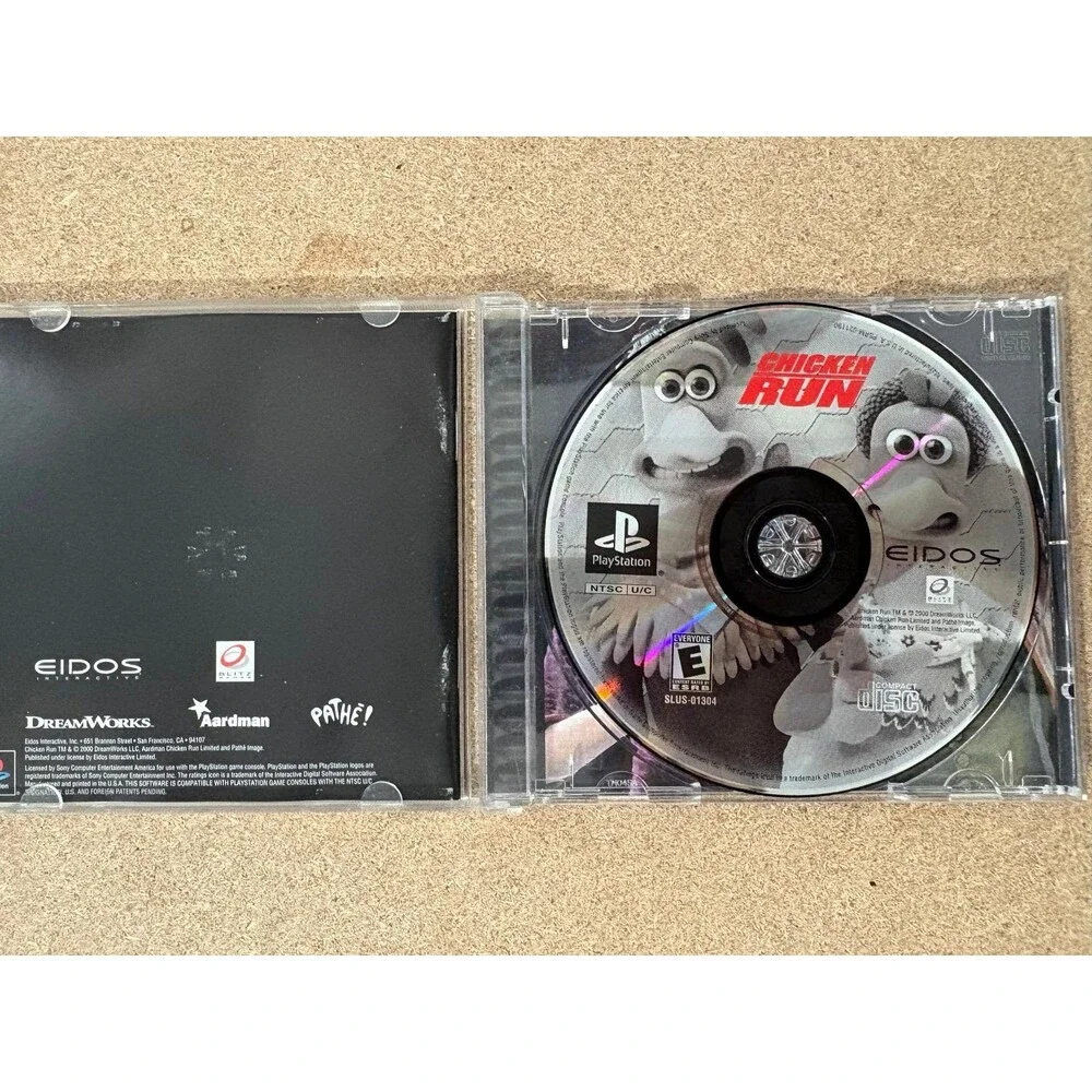 Chicken Run PS1 (Sony PlayStation 1, 2000) Complete W/ Manual & Reg Card Tested